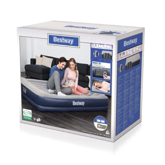 Надувная кровать Bestway 152х203х36 см (встроенный насос) - 4