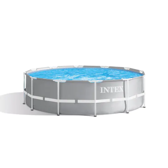 Каркасный бассейн Intex Prism Frame 305х76см 4485л серый + ремкомплект