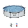 Каркасный бассейн Bestway Stell PRO Max 305х76см 4678л серый с фильтр насосом