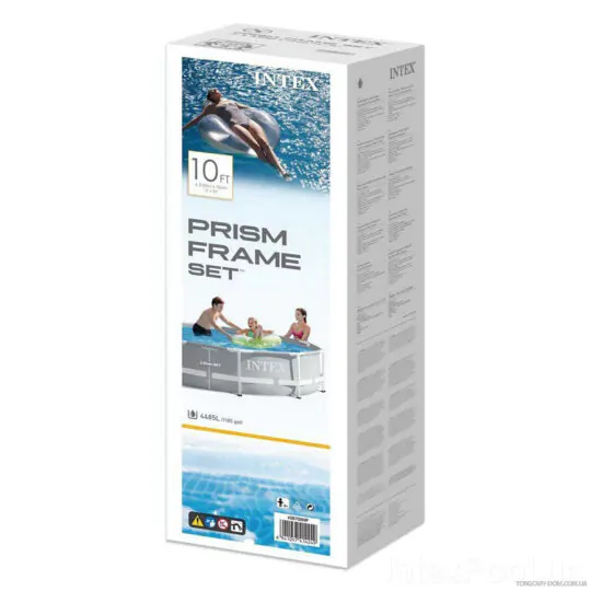 Каркасный бассейн Intex Prism Frame 305х76см 4485л серый + ремкомплект - 4