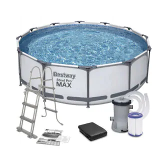 Каркасный бассейн Steel Pro MAX 457х107см 14970л полная комплектация (лестница, фильтр, тент, ремкомплект)